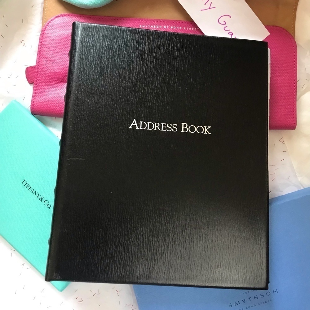New Vintage Tiffany & Co. Black Leather Address Notebook